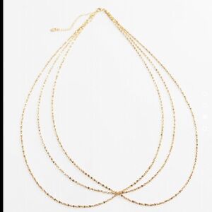 Zara belly chain belt, gold